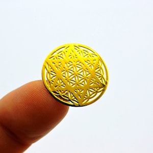 5 pezzi di Fiore della vita con Stella di David all'interno (2 cm/0,787 pollici) adesivo in metallo mandala orgone gioielli arti e mestieri creazione adesivo in metallo