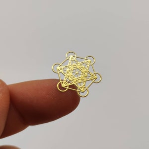 5 Stück Metatron (2 cm/0,787 Zoll) Heilige Geometrie Metallaufkleber Mandala Orgon Schmuck Kunst & Handwerk Herstellung Metallaufkleber