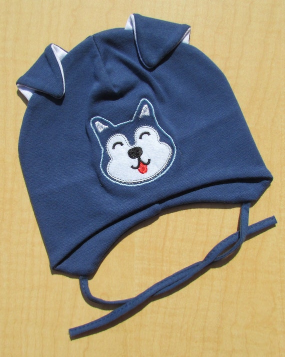 baby hat with ties