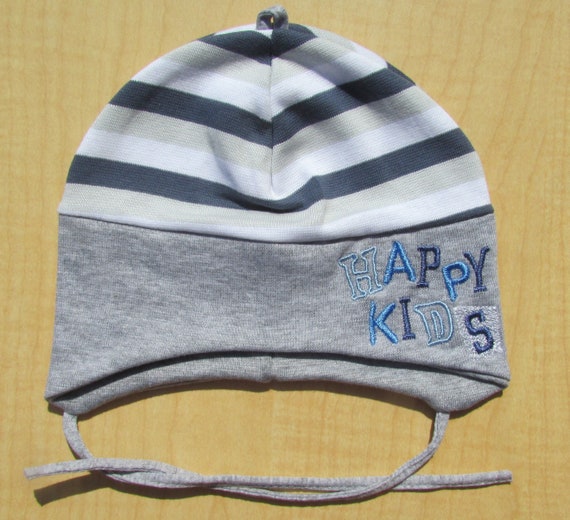 baby hat with tie strings