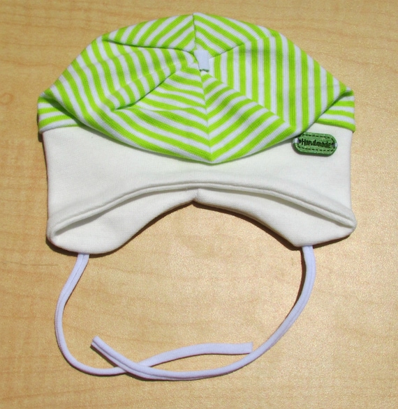 baby hat with strings