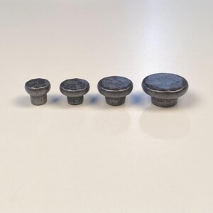 Hand Forged Hammered Iron Cabinet Knob. Round. (Chesapeake)