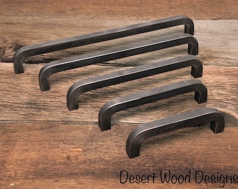 Set of 4 Cast Iron Large & Fancy Antique Replica Drawer Pull Ashes to Beauty Antique Brown /Black Barn Handle Shabby Chic Vintage Crafts and Decor