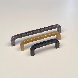 Hand forged hammered cabinet pulls. 3/8” and 1/2” square stock. (Kalispell)