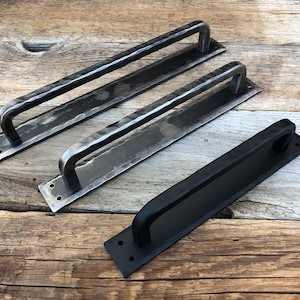 Barn door handles. Hand hammered texture. (Pueblo)