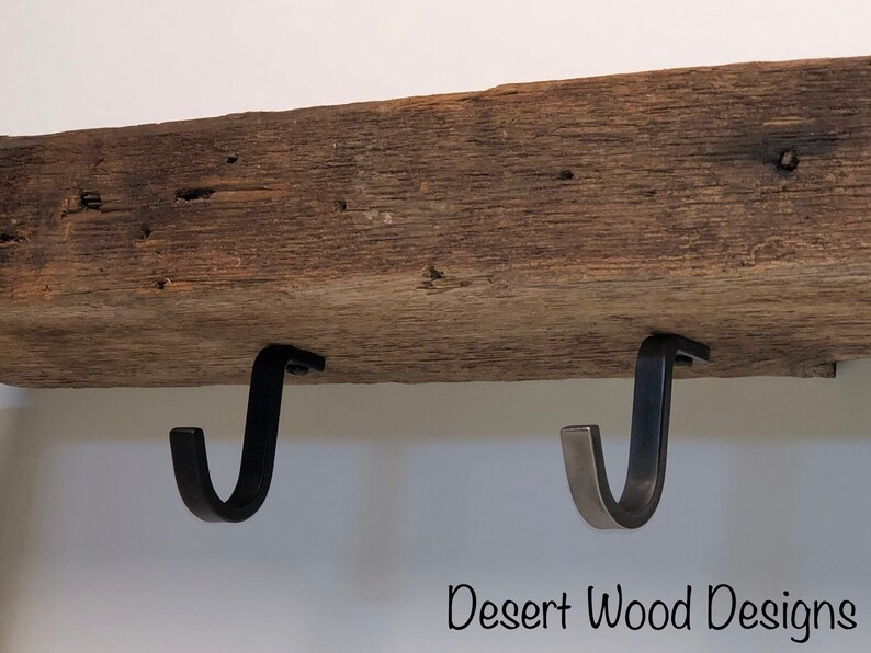 shelving with hooks underneath