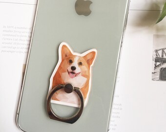 Pembroke Corgie Drawing Phone Ring Stand Free Shipping!!! Finger Holder