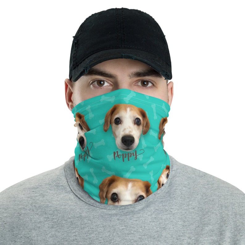 Custom Dog Face Mask Custom Dog Neck Gaiter Personalized Pet Etsy