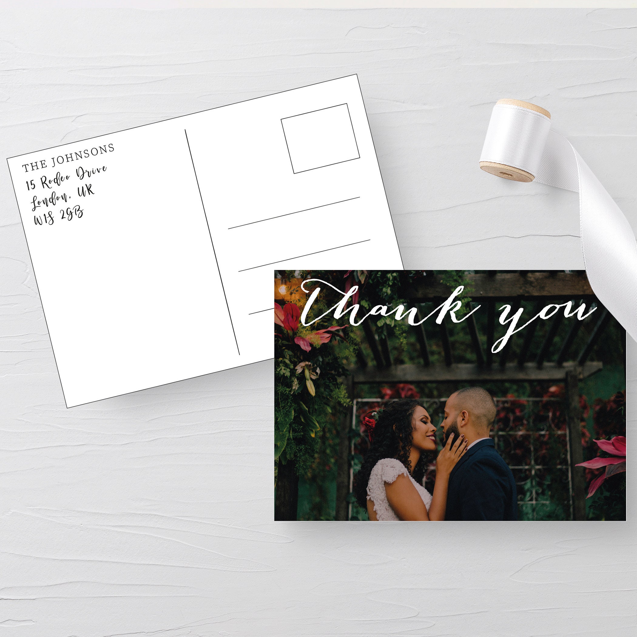 Photo Wedding Thank You Card Thank You Cards Wedding Thank You
