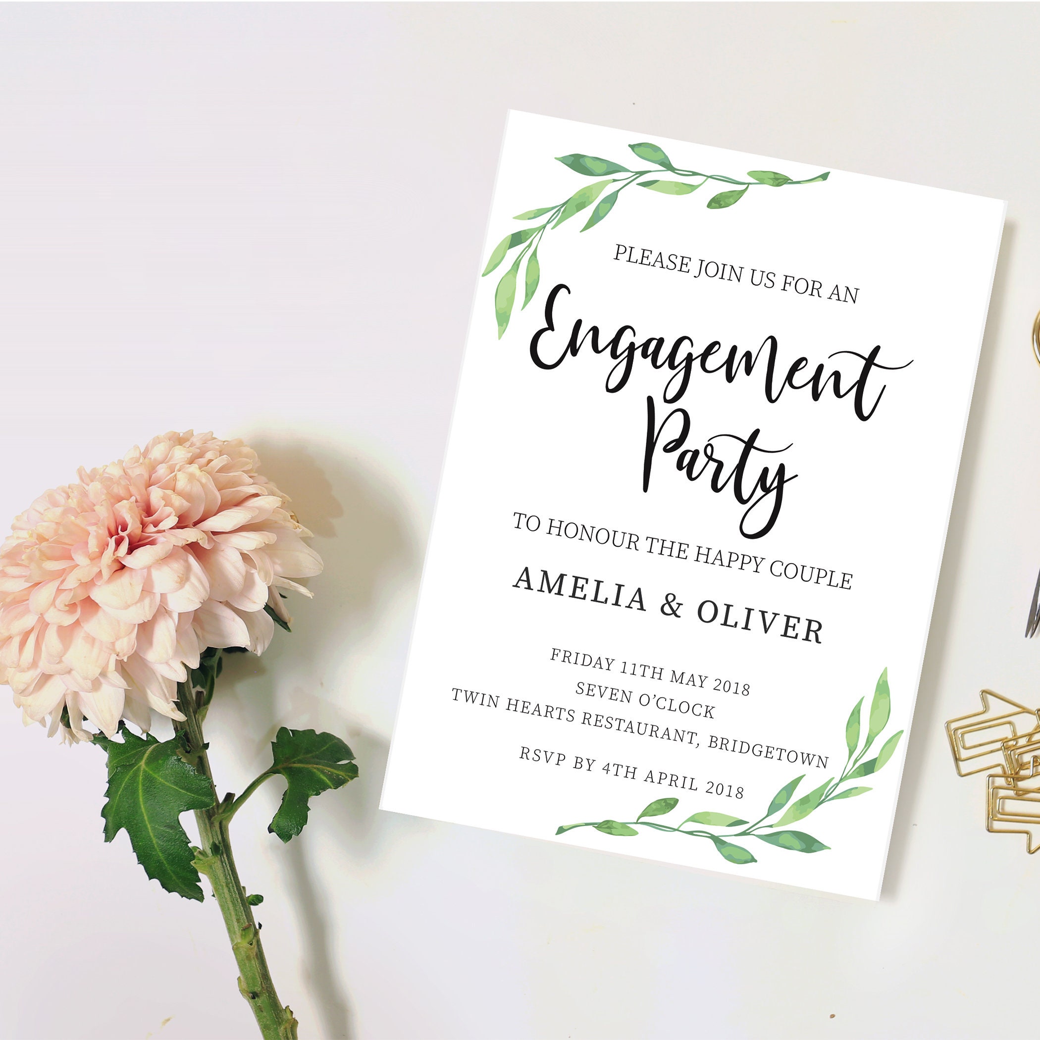 Printable Engagement Party Invitation We're Engaged Etsy