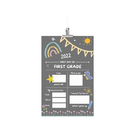 First Day of First Grade Poster - Etsy