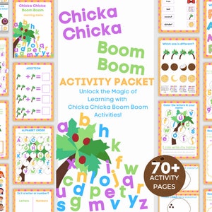 Paquete de actividades Chicka Chicka Boom Boom / Descarga digital para preescolar y jardín de infantes (edades 3-6)