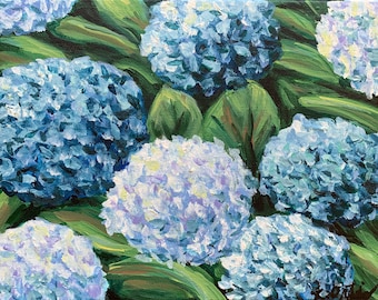 Digital Image of Nantucket Purple Hydrangeas
