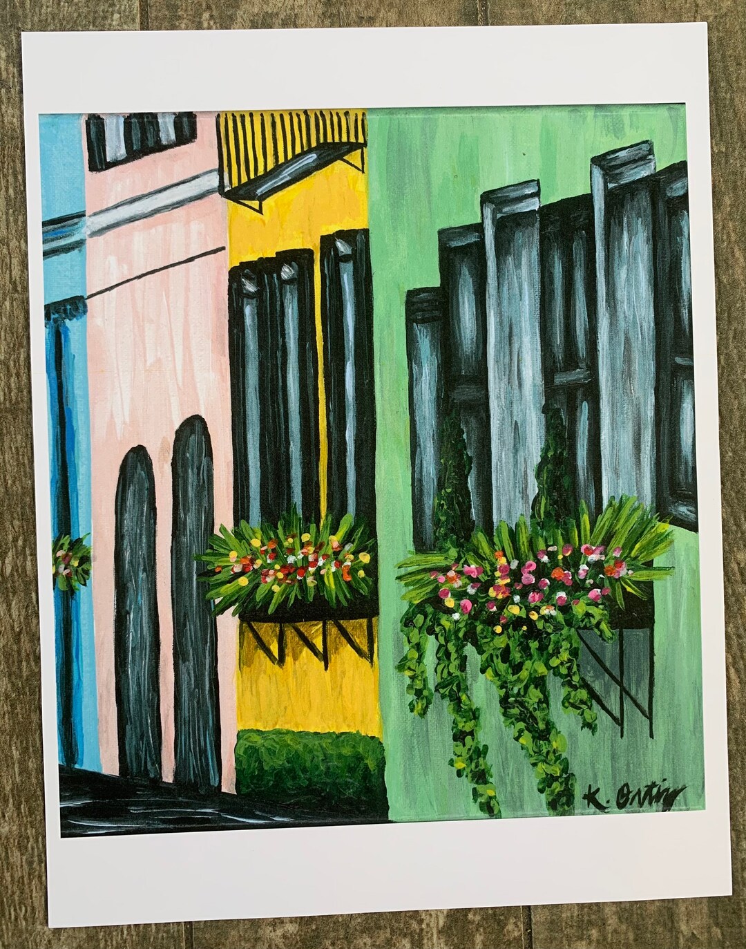 Vertical Rainbow Row Print - Etsy