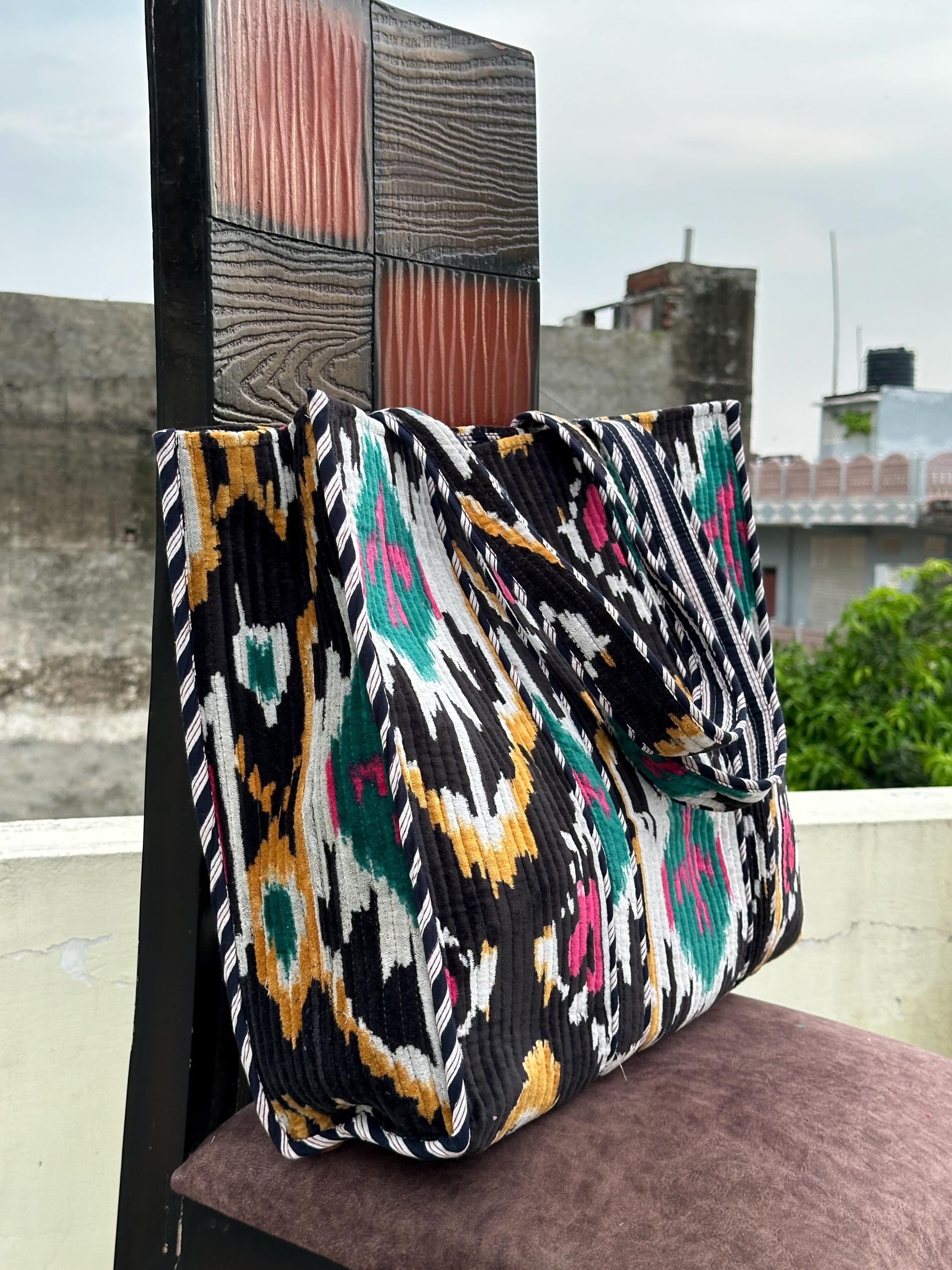【U LAN】Multi-pattern cotton mini bag Hippie Bag, Weekend Bag, Velvet Tote Bags, Cotton Velvet