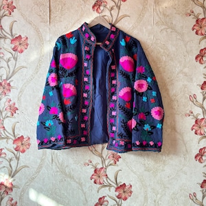 Handmade Suzani Embroidery Jacket: TNT Fabric, Women&#39;s Winter Coat