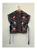 Hand Embroidered Velvet Suzani Vest: Boho Floral Short Coat product logo