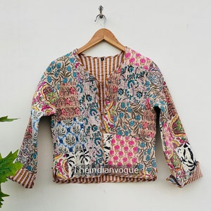 Vintage Hand-Stitched Patchwork Cotton Jacket