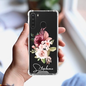 Custom Case For Samsung A11 Galaxy S24 Galaxy A15 5G Case Flowers Galaxy S9 Case For Galaxy S23 FE Personalized Name For Samsung A51 U161