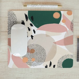 Ästhetisches Mauspad Pastell Mousepad Modern Abstrakt Büro Dekor für Frauen Männer Schreibtisch Accessoires Geschenk für Mitarbeiter U346