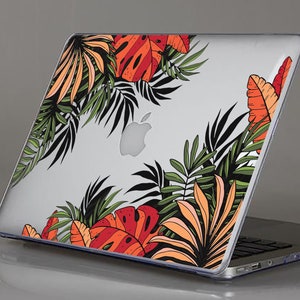 Tropical Aesthetics Case For MacBook Pro 14 M3 2024 Hard Clear MacBook Air 11&quot;13&quot; 15&quot; 16&quot; Fall Flowers Laptop Case For MacBook Pro 14 MB148