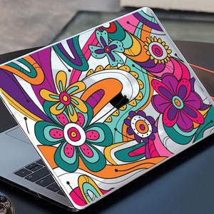 Psychedelic Case For MacBook Air M3 2024 Trippy MacBook Air 13 11&quot; 12&quot; 14&quot; Purple Abstract Pattern Laptop Case For MacBook Pro 16 MB176