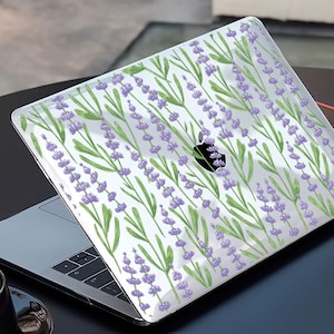 Lavender Flowers Case For MacBook Air 2024 Aesthetic MacBook Air M3 12&quot; 13&quot; 15&quot; Purple Laptop Case Fits MacBook Pro MB24