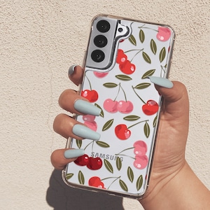 Cherries Case For Samsung A32 5G Galaxy A54 For Galaxy S24 Cute Case For Galaxy A15 Summer Case For Samsung a42 For Samsung S23 FE MB71