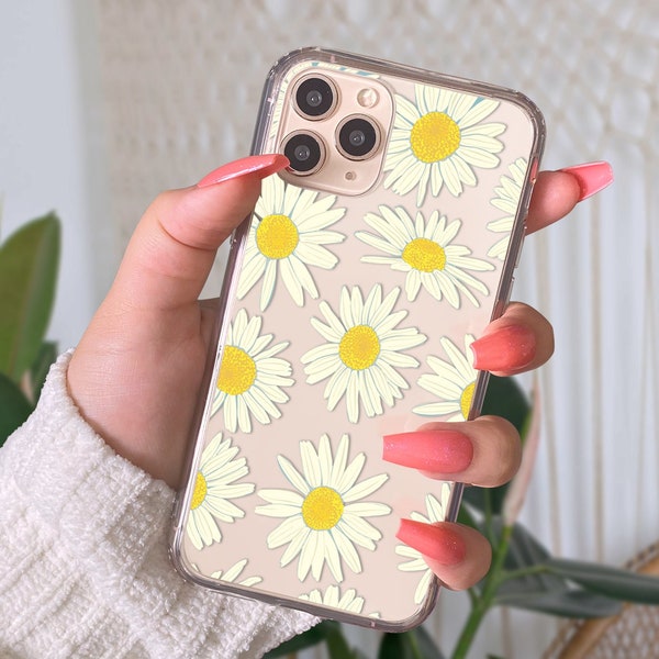 Daisy Flowers Case For iPhone 15 Pro Max 14 Plus 13 Pro 12 Mini 11 XR 7 8 SE 2022 Summer Sun Floral Phone Case For iPhone U249