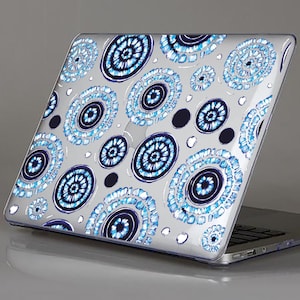 Tie Dye Case For MacBook Air M3 2024 Modern MacBook Air Retina Touch Bar 13&quot; 15&quot; Case Cool Blue MacBook Pro 14 MB343