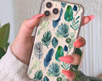 Leaves Case For iPhone 15 Pro Max iPhone 13 Mini Case iPhone 14 Case iPhone XS Max Abstract iPhone XR Botanical iPhone 12 Pro A450