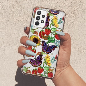 Strawberries Case For Samsung A54 Butterflies Galaxy A15 Galaxy a10e Summer Cover For Samsung Galaxy s21 For S23 FE Samsung S24 MB311