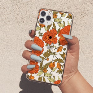 Autumn Flowers Case For iPhone 16 Pro Max iPhone 15 Plus Leaves Case For iPhone 12 Mini iPhone 14 Pro Fall iPhone 11 XR Xs U468