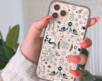 Mystic Case For iPhone 15 Pro Skulls iPhone 13 Pro Max Case iPhone XR Xs Esoteric Case for iPhone 14 Pro Halloween iPhone 11 U183