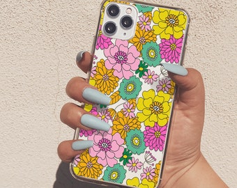 Groovy Case For iPhone 13 Pro iPhone 14 70es Flowers iPhone XR Xs Case For iPhone 12 Mini iPhone 15 Pro Hippie Daisies iPhone 11 MB264