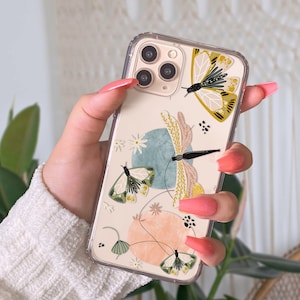 Aesthetics Case For iPhone 16 Pro iPhone 15 Plus Case iPhone XR Case iPhone 14  iPhone 11 Butterflies iPhone 12 Pro iPhone 13 U135