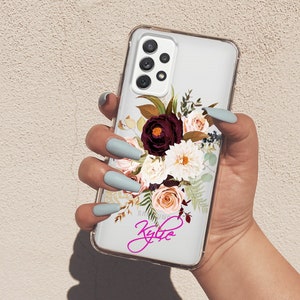 Beige Bouquet Case For Samsung A42 5G Galaxy S24 Clear Case For Galaxy a32 Vintage Roses Galaxy A15 Case For Samsung A03S Galaxy A54 5G U202