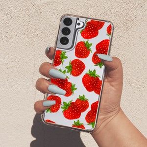 Strawberries Case For Samsung A52 5G Galaxy S24 Berries Case For Galaxy a32 For Galaxy A14 A25 Summer For Samsung a42 Galaxy S23 FE a578