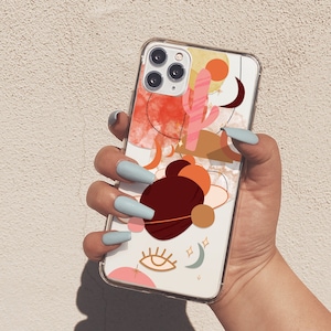 Aesthetics Case For iPhone 16 Pro Max Modern iPhone 15 Pro iPhone XR Clear Case For iPhone 13 Pro Planets For iPhone 14 iPhone 11 U136