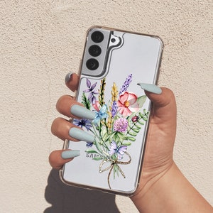 Meadow Case For Samsung S24 Ultra Galaxy S23 FE For Galaxy A53 A15 Clear Case For Galaxy A32 Galaxy A03S S21 Flowers For Samsung A25 U440
