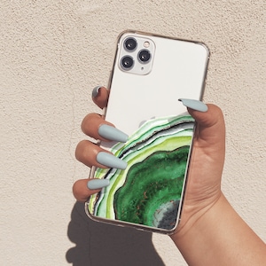 Agate Case For iPhone 16 Pro Max iPhone 15 Pro Case iPhone 12 Mini Aesthetic iPhone 13 Pro Green Marble iPhone 11 iPhone XR U375