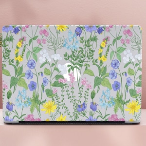 Spring Flowers Case For MacBook Air M3 2024 Wild Meadow Laptop MacBook Pro 14 11&quot;13&quot; 15&quot; Clear Case For MacBook Pro 16 MB58