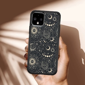 Moon Sun Case For Google 4A 5G Case Mystic Pixel 6 Pro Case Google Astronomy Pixel 5 Case Planets Pixel 3A Case For Google Pixel 3a XL U197