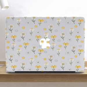 Daisy Flowers Case For MacBook Air M3 2024 Cute Floral MacBook M2 2022 Retina 11&quot;13&quot; 15&quot;16&quot; Laptop Case for MacBook Pro 14 MB281