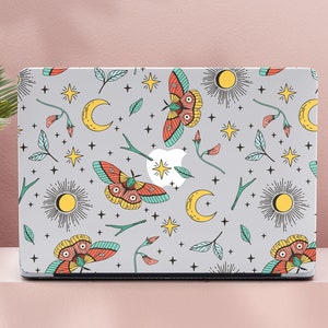 Sun Moon Case For MacBook Air 13 2024 Magic MacBook M3 12&quot; 15&quot; 16&quot; Esoteric Butterflies Case For MacBook Pro MB170