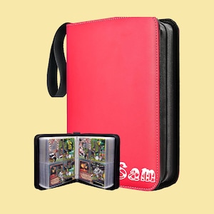 Pasta de cartões de beisebol personalizada, porta-cartões de futebol infantil, coleção de cartões esportivos, armazenamento de fotos personalizado com zíper U364C