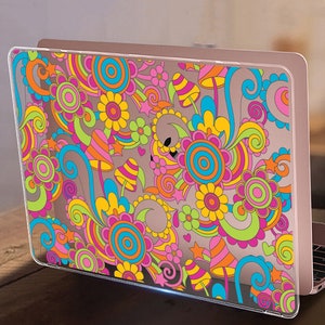 Groovy Case For MacBook Pro 14 Aesthetic Clear MacBook Air 15 M3 2023 11&quot; 13&quot; 16&quot; Psychedelic Case For MacBook Pro 13 MB254