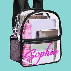 Personalized Backpack Clear Stadium Bag Bridesmaid Bag BeachTravel Shoulder Bag Waterproof Handbag Wedding Bachelorette Party Gift