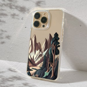 Aesthetic Landscape Case For iPhone 16 Pro Max 14 Plus 13 Pro 12 Mini 11 XR 7 8 SE 2022 Forest Nature Mountain Case For iPhone 15 U515
