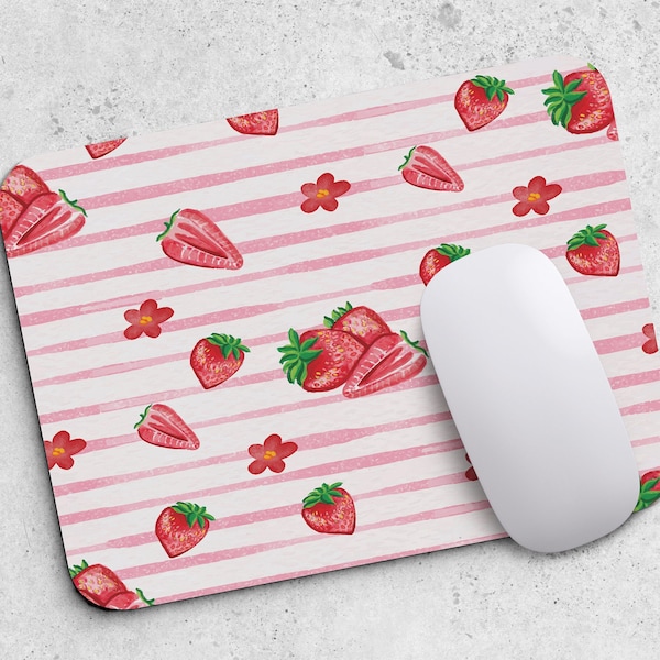 Strawberry Mouse Pad Etsy
